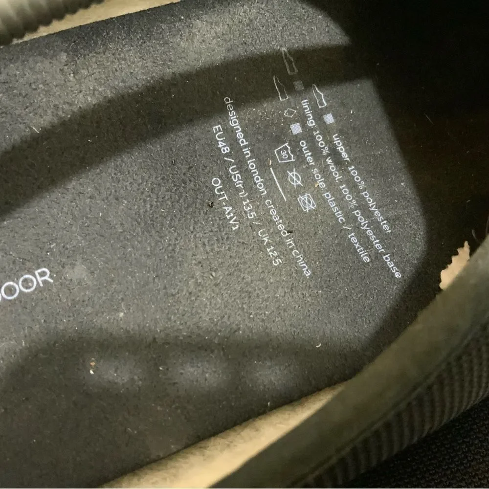 Mahabis Shoes Mens 13.5 black  Iconic Classic Wool Slippers Comfy